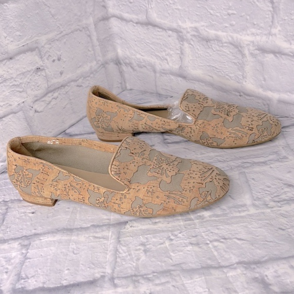 Cork Loafer Sesto Meucci Slip On Loafer Flower Design Cut Outs Rubber Soles 10
